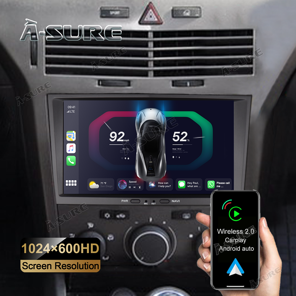 Android 14 Autoradio Für Opel – 8 Zoll, 2 DIN, Mit Apple CarPlay & Android Auto, 32GB